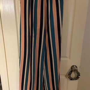 Strapless pant romper.